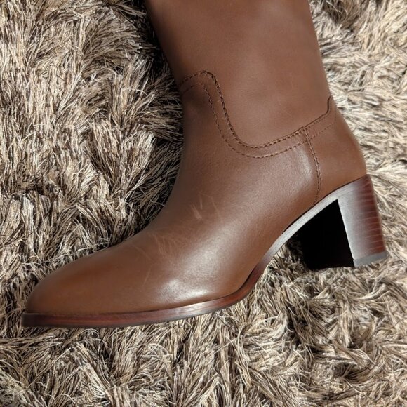 Ralph Lauren Carla Burnished Dark Mahogany Leather Tall Boot 8 NEW SOLD OUT - Picture 5 of 9